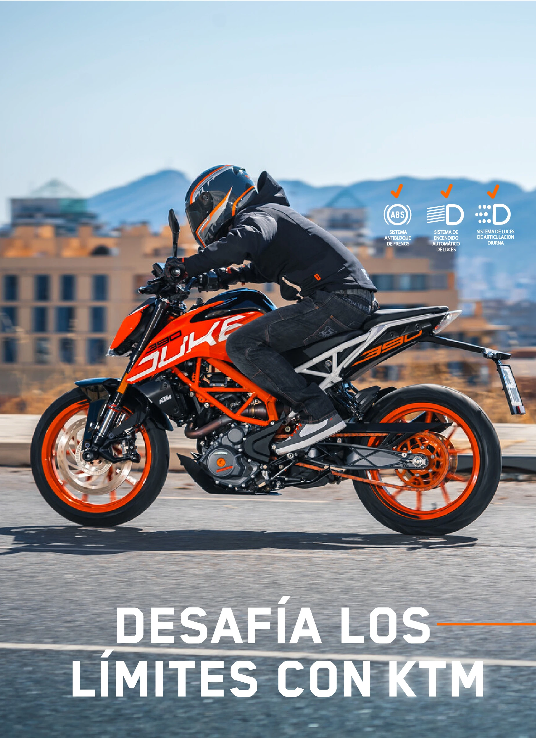 Banner promocional móvil KTM Duke 390 – Compra moto KTM, financiamiento y promociones exclusivas en Bogotá, Cundinamarca, KTM Colombia